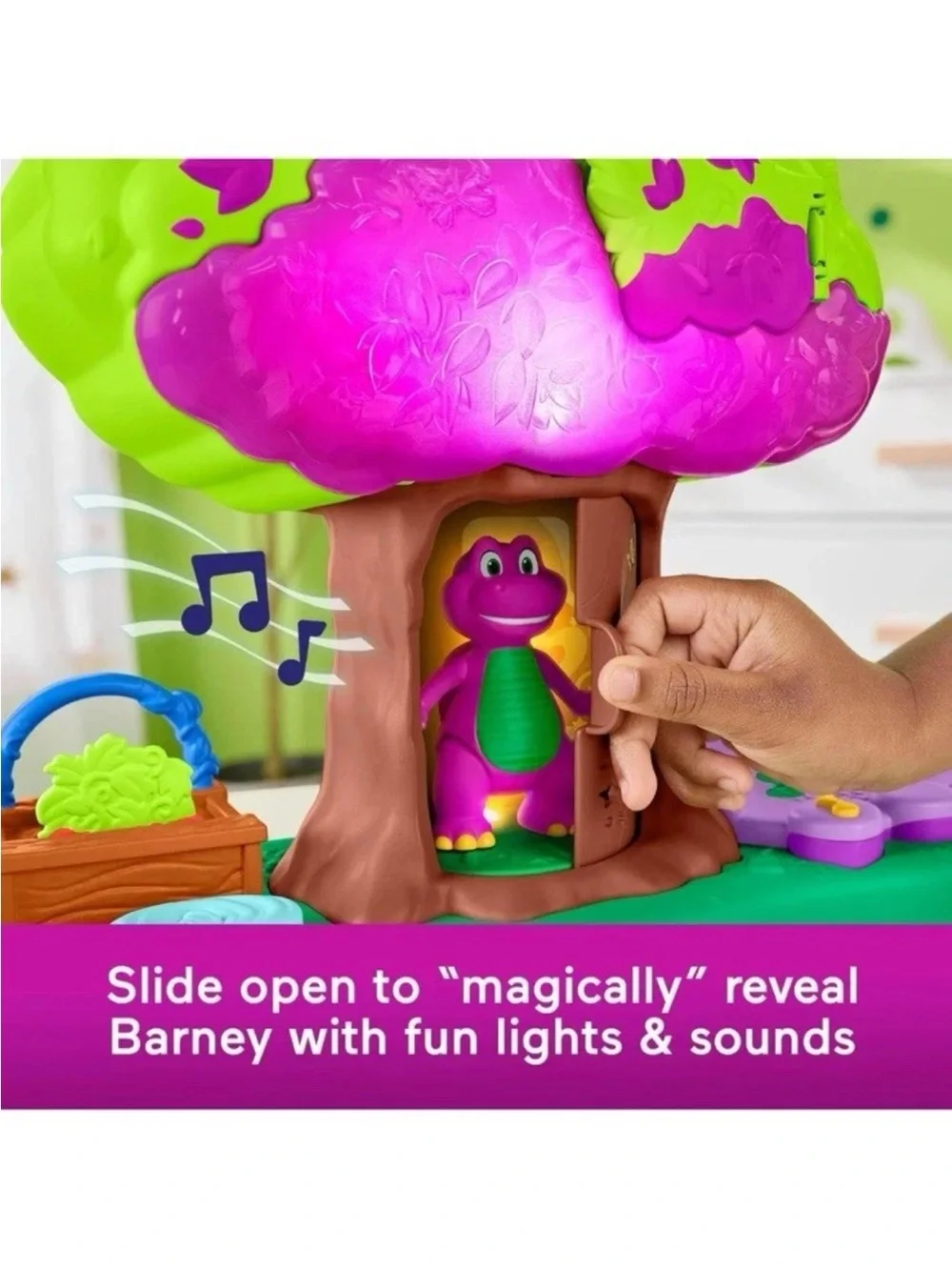 Fisher-Price Barney's World Lights &Sounds Treehouse Playset with Figures Mattel